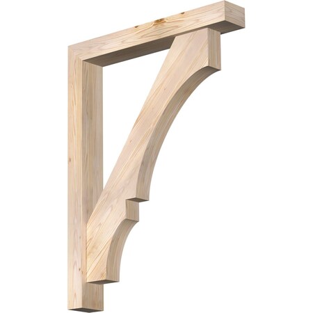Ekena Millwork Balboa Block Smooth Bracket w/ Offset Brace, Douglas Fir, 5 1/2"W x 36"D x 48"H BKT0604X36X48BOA05SDF